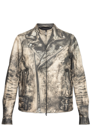 Dolce & Gabbana Leather jacket with fur collar | Men's | Vitkac